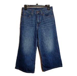 Levi's Wide Leg Cropped Jean Denim Women's 27 Cotton Blue